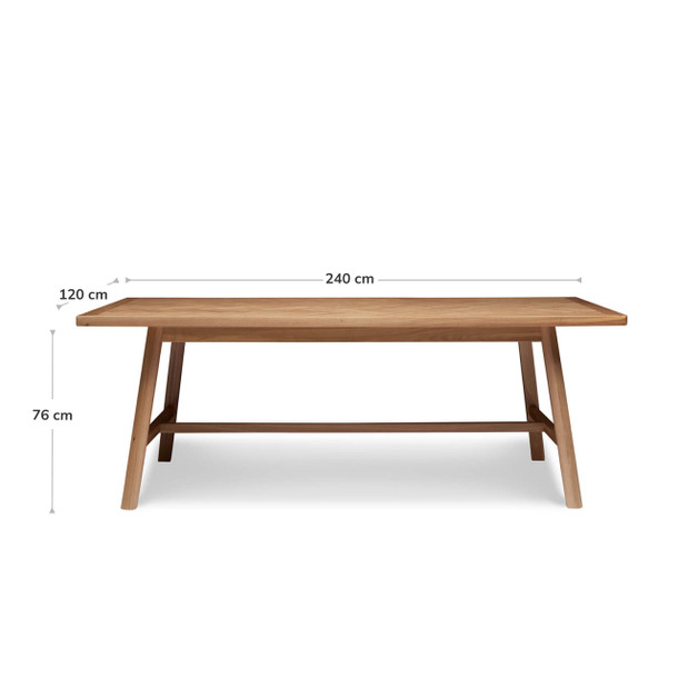 Taylor Herringbone Dining Table dimensions