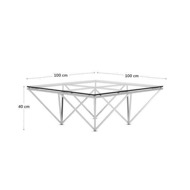 Tommy Coffee Table Steel dimensions