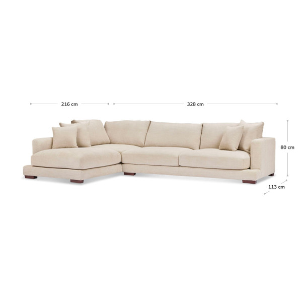 Harbour Large Chaise Lounge Carerra Dimensions