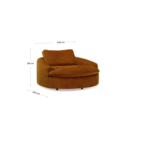 Vermont Lounge Chair - dimensions