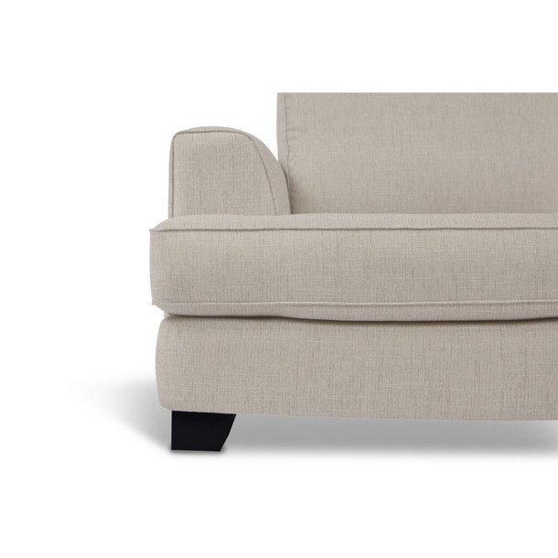 Chloe Milano Pumice 2.5 Seat Lounge front view close up