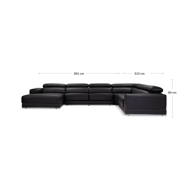 New York Leather Modular Lounge dimensions