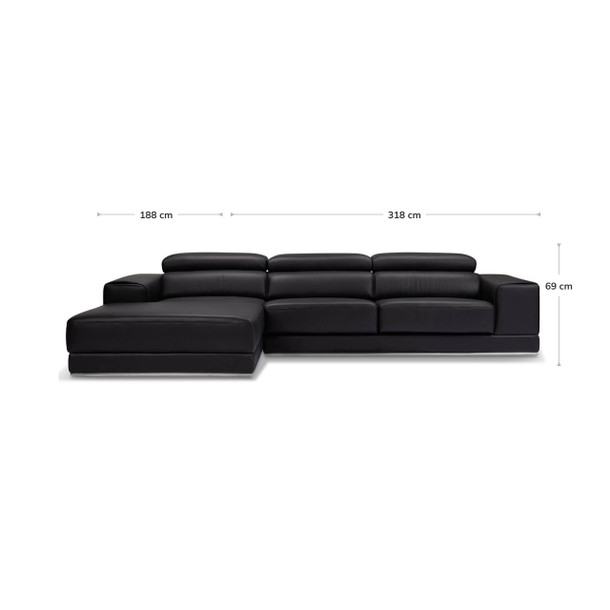 New York Leather Chaise Lounge dimensions