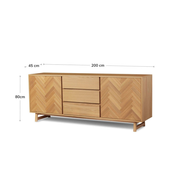 Taylor Herringbone Buffet - dimensions