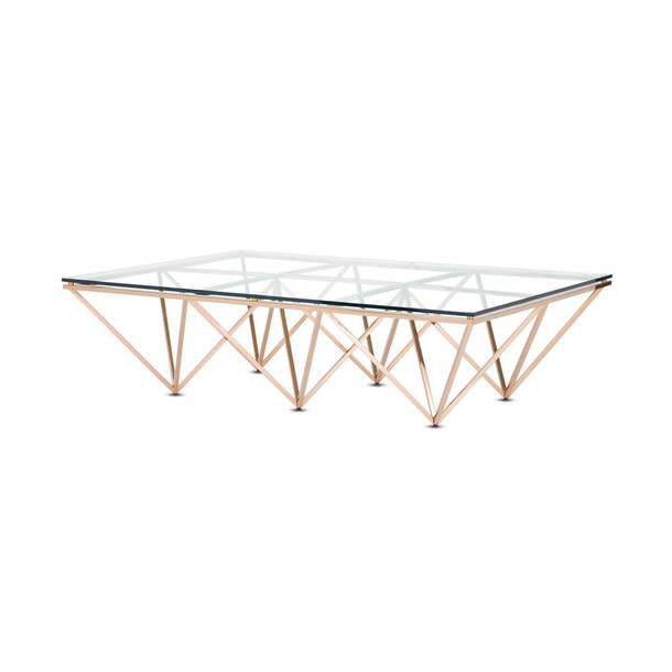 Tommy Coffee Table Rose Gold - rotated side view
