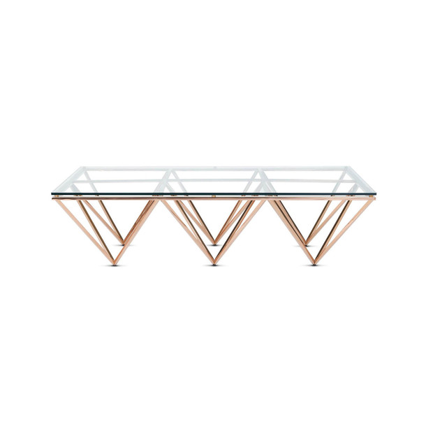 Tommy Coffee Table Rose Gold - side view