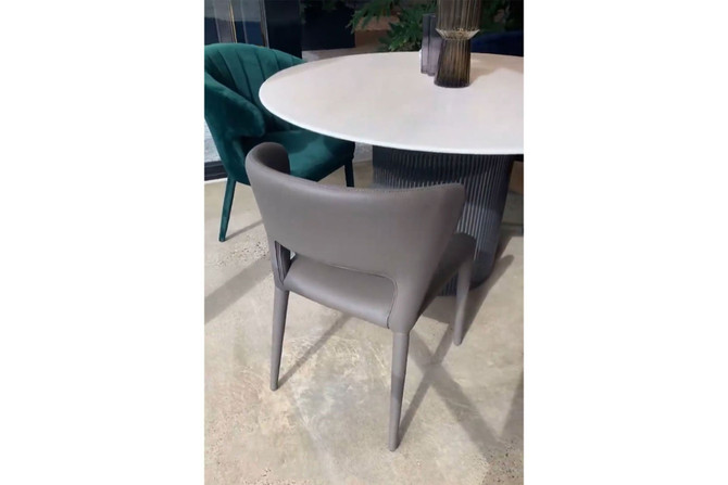 Pari Dining Chair Quartz Grey with table setting 1
