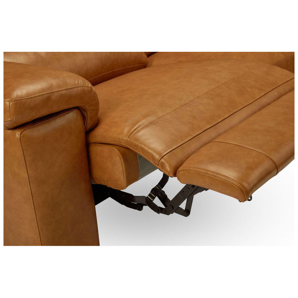 Austin Leather Modular Recliner Lounge close up recliner view