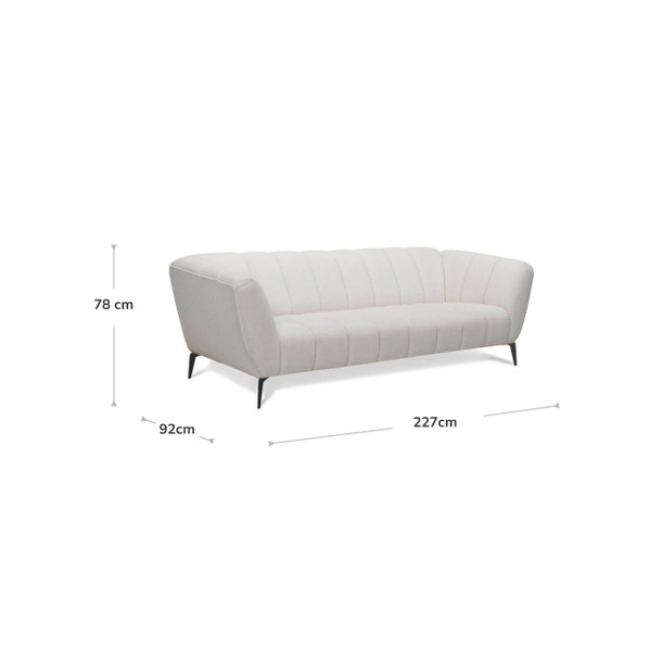 Madrid Boucle 3 Seat Lounge dimensions
