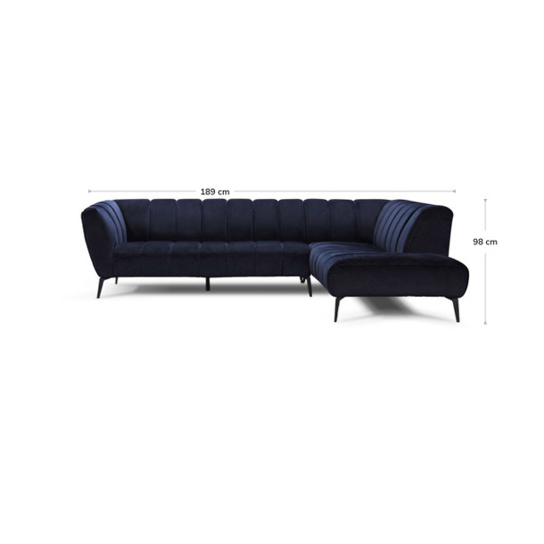 Madrid Velvet Chaise Lounge dimensions