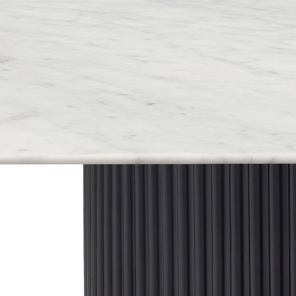Domus Marble Coffee Table - zoomed side top and base
