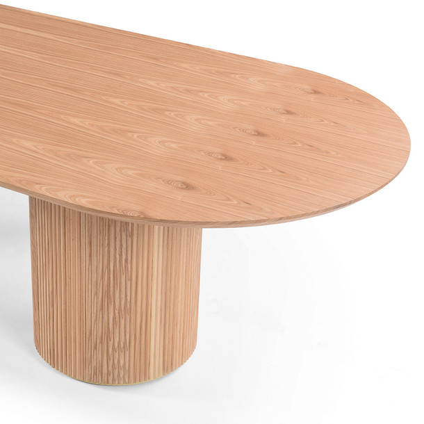 Lantine Dining Table Natural zoomed in angle view