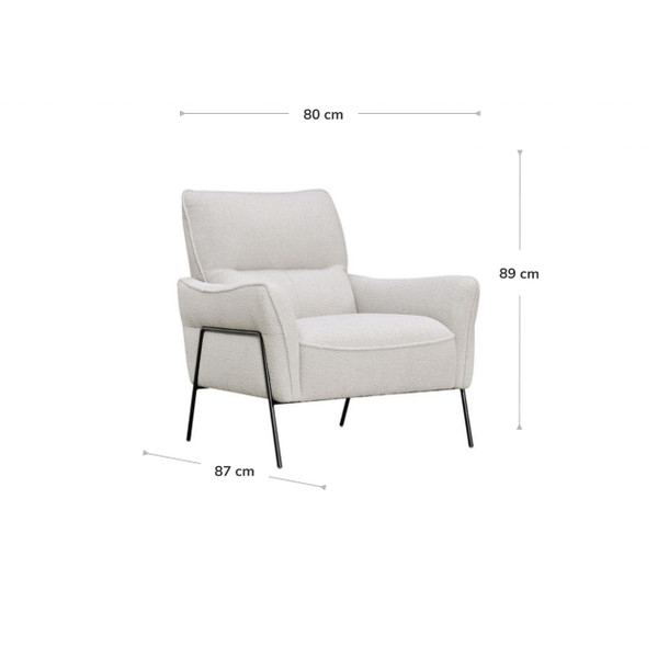 Roxanne Boucle Occasional Chair dimensions