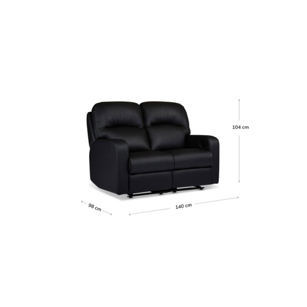 Elwood Recliner 2 Seat Lounge dimensions