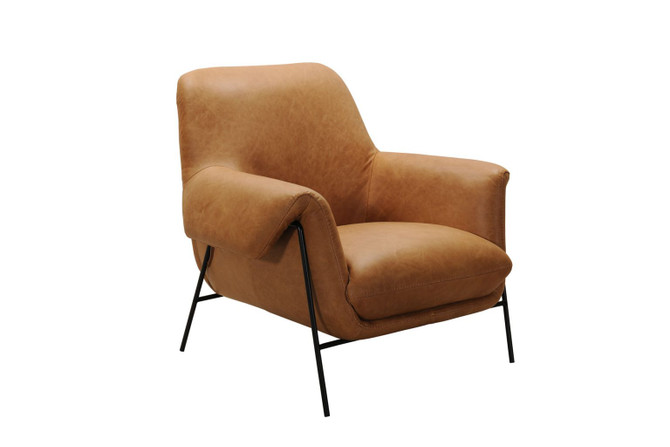 Estelle Leather Occasional Chair - angled