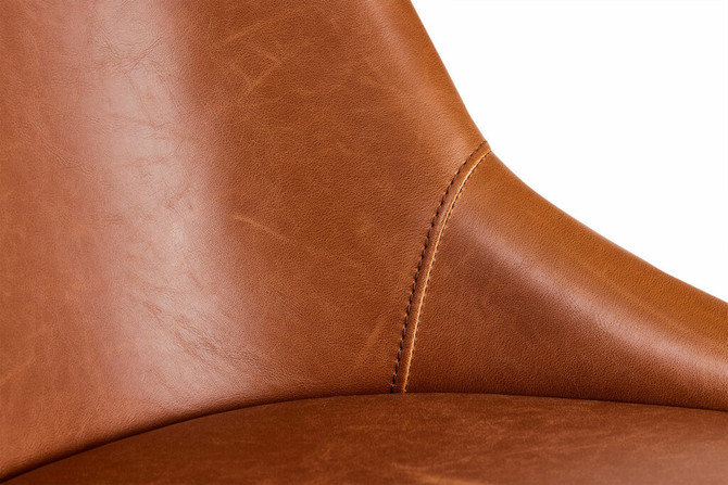 Edge Dining Chair Tan zoomed in