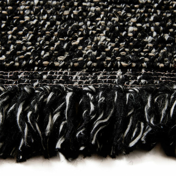 Ulster Black/Natural Floor Rug detailed view