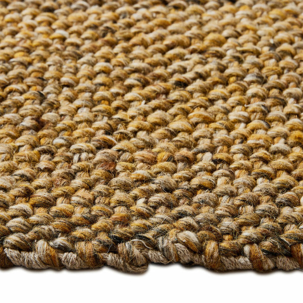 Nebraska Ochre Floor Rug detailed view