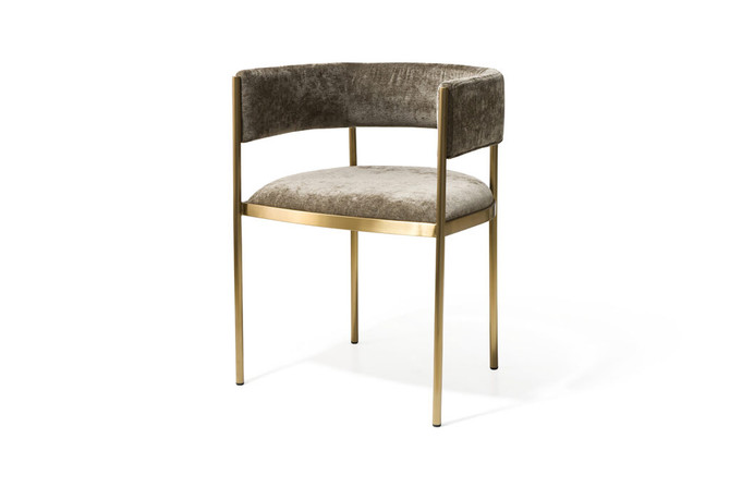 Envie Brass Dining Chair angle view