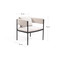 Envie Lounge Chair Beige dimensions