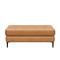 Munich Leather ottoman - front