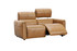 Neeson 2 Seat Leather Recliner Lounge Tan angle view