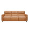 Neeson 3 Seat Leather Recliner Lounge Tan front view