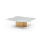 Lantine Marble Coffee Table Natural Base - rotated side view