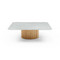 Lantine Marble Coffee Table Natural Base - front view