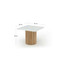 Lantine Marble Occasional Table Natural Base dimensions