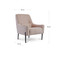 Bella Occasional Chair Pastel Pink dimensions