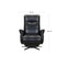 London Leather Recliner Chair Black Dimensions