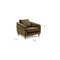 Montana 1 Seat Lounge Zepel Akoya Moss dimensions