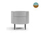 Lantine Bedside Table Matte Grey front view Lantine Bedside Table Matte Grey front view