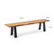 Mallorca Marri Timber Bench dimensions Mallorca Marri Timber Bench dimensions