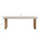 Viano Travertine Dining Table - Image with Dimensions