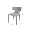Piper Dining Chair Grey - Image with Dimensions