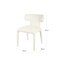 Piper Dining Chair Ivory - Image with Dimensions Piper Dining Chair Ivory - Image with Dimensions