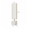 Tetra Mirror Swivel Carrara Marble - Image with Dimensions Tetra Mirror Swivel Carrara Marble - Image with Dimensions