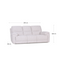 Viva 3 Seat Lounge with dual electric motion - Image with Dimensions