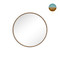 Kiara Round Mirror Walnut - Front Image Kiara Round Mirror Walnut - Front Image