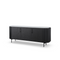 Domus Buffet Black Oak Timber - Bianca Carrara Marble Top - Angled Image