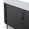 Domus Buffet Black Oak Timber - Bianca Carrara Marble Top - Detailed Image