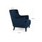 Elly Occasional Chair Bristol Blue dimensions