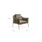 Torsion Occasional Chair Giselle dimensions