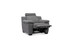 Alabama Grey Recliner Armchair - angled foot rest out, head rest up