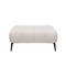 Madrid Boucle Fabric Ottoman - front view