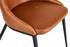 Edge Dining Chair Tan zoomed in front view angle of seat