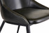 Edge Dining Chair Black zoomed in angle front view
