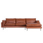 Rimini Leather Chaise Lounge front view